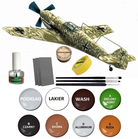 MODEL samolotu myśliwskiego Messerschmitt Bf 109 E-3 Battle of Britan RPM Skala 1:72_72014