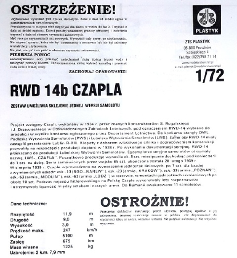 Model damolotu RWD 14b CZAPLA + podkład, farby, lakier, wash